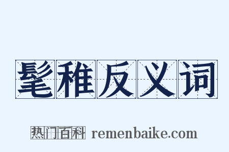 髦稚反义词是什么意思的图片